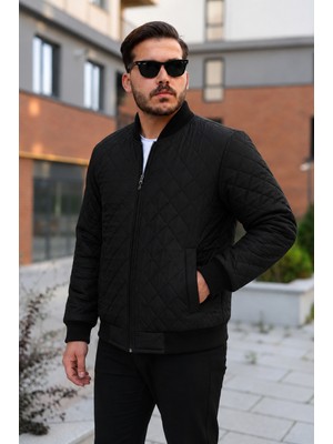 Comstar Erkek Premium Comfort Kapitone Siyah Kışlık Mont
