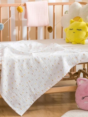 LC Waikiki Karışık Baskılı Erkek Bebek Müslin Örtü 85X85 cm  (S6)