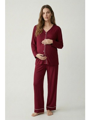 Mivoon Bambu Kumaş Hamile Pijama Takımı