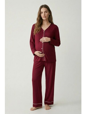 Mivoon Bambu Kumaş Hamile Pijama Takımı