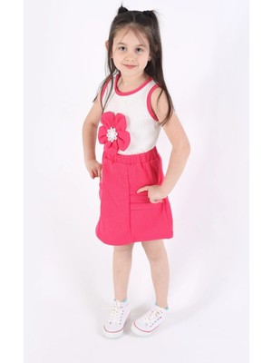 Aden Kids Kız Çocuk Etekli Alt Üst Takım