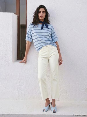 LC Waikiki Crop Flare Kadın Jean Pantolon  (S6)
