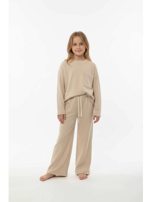 Aden Kids %100 Pamuk Çocuk Oversize Alt Üst Takım - Unisex Rahat Kalıp