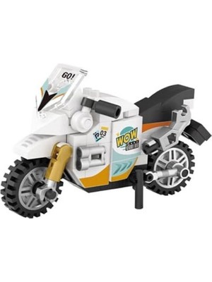 Popüler Sepet Motorsiklet 120 Parça Block Oyuncak Mini Poşet - LZ-8624