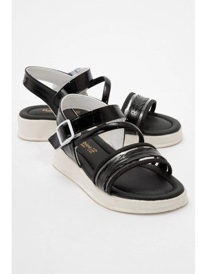 Ccway Çocuk Sandalet 30-35 Siyah