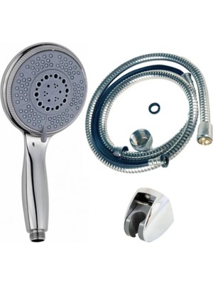 Aslanoğlu Store 4 Modlu El Duşu Başlığı Spiral Hortumlu Duş Seti Banyo Aksesuarı