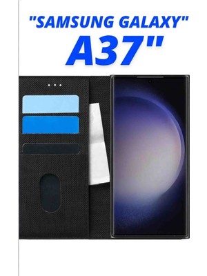 Upeka Samsung Galaxy A37 Kılıf Kumaş Desenli Cüzdanlı Standlı Kapaklı Kılıf