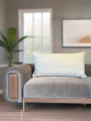 Fifty Home 2 Adet Biyeli Büyük Sırt Kırlent Kılıfı - Sırt Minder Yastık Kılıfı Fermuarlı