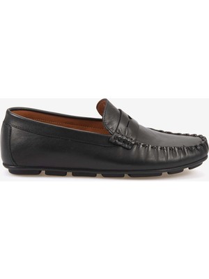 Kemal Tanca Erkek Hakiki Deri Bağcıksız Kauçuk Tabanlı Loafer A9408
