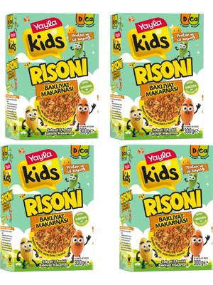 Yayla Kids Sebzeli 3 Renkli Risoni Bakliyat Makarnası 300 g x4