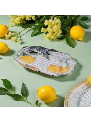 Lamedore Lemons Serisi Küçük Oval Tabak (25 Cm)