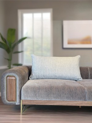 Fifty Home 2 Adet Biyeli Büyük Sırt Kırlent Kılıfı - Sırt Minder Yastık Kılıfı Fermuarlı