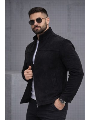 Baselco Slim Fit Dik Yaka Mevsimlik Süet Ceket