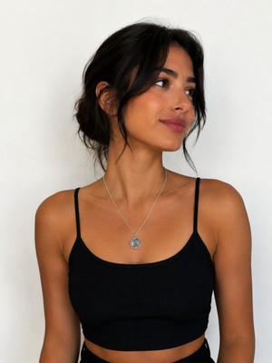 Vintage Takı Silver & Gümüş Kaplama Yin Yang Denge ve Uyum Sembolü Kolye