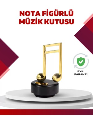 Belirtilmemiş Altın Nota Temalı Müzik Kutusu Müzikli Hediyelik