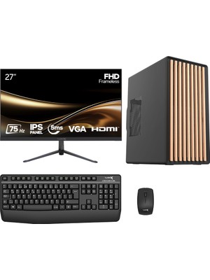 Turbox TX9112 Ultra 5 225F 16GB Ddr5 1tb Nvme 2gb GT730 Gddr5 27 Inç Fhd Monitör Ofis Oem Paket