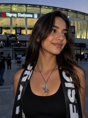 Vintage Takı Siyah Deri Ipli Karakartal Kartaliçe Kolye & Silver Gümüş Kaplama Kadın Kara Kartal Kolye