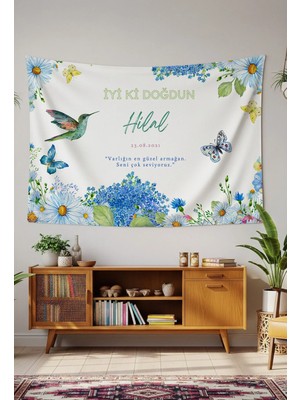 Greendecor Kişiye Özel Doğum Günü Duvar Örtüsü Iyi Ki Doğdun Happy Birthday Isim Yazılı Kumaş Doğum Günü Flaması