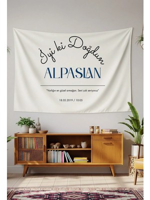 Greendecor Kişiye Özel Doğum Günü Duvar Örtüsü Iyi Ki Doğdun Happy Birthday Isim Yazılı Kumaş Doğum Günü Flaması