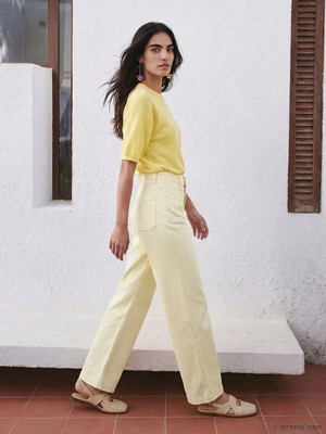 LC Waikiki Yüksek Bel Wideleg Kadın Jean Pantolon  (S6)