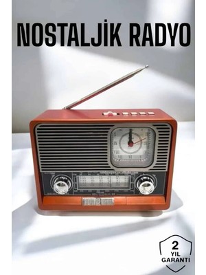 Belirtilmemiş Nostaljik Görünümlü USB Girişli Bluetooth Bağlantılı Radyo