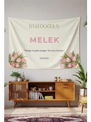 Greendecor Kişiye Özel Doğum Günü Duvar Örtüsü Iyi Ki Doğdun Happy Birthday Isim Yazılı Kumaş Doğum Günü Flaması
