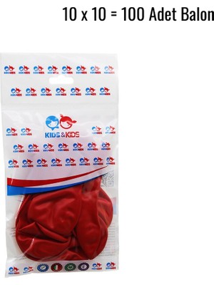 Go İthalat Kırmızı 100PCS Balon G-90A (5582)