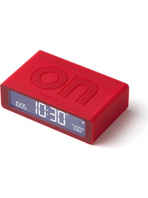 Lexon Flip Mini Şarj Edilebilir Alarm Saat Açık Kırmızı