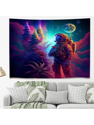 Greendecor Astronot Uzay Duvar Örtüsü Duvar Halısı Duvar Sanatı Duvar Dekorasyonu