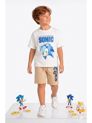 Cg Kids Sonic Erkek Çocuk Tshirt & Şort Alt Üst Takım Süper Kalite