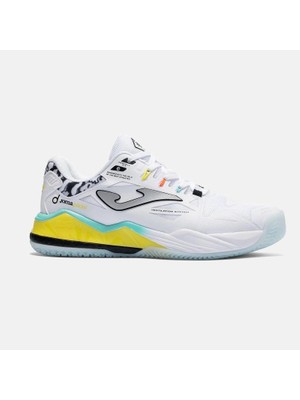Joma TSPINS2602OM Spin Erkek Padel Ayakkabısı Beyaz/sarı