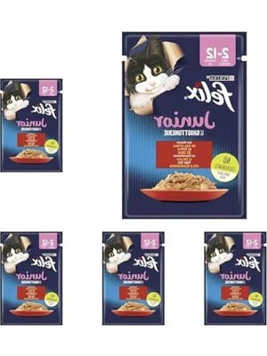 85 G Sığır Etli Yaş Kedi Maması - 5 Paket