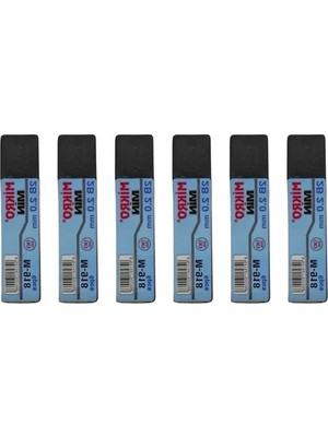 2.0mm 2b Kalem Ucu, 6 Adetli Siyah Set