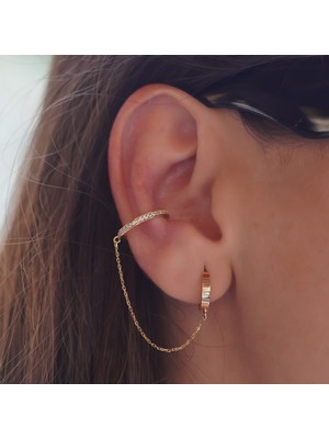 İzgi Elara Zincirli Ear Cuff