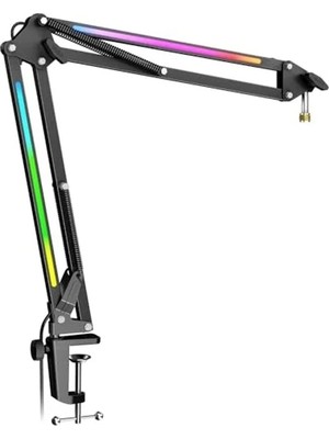 Rgb Kontrollü Metal Mikrofon Boom Kolu, Ayarlanabilir