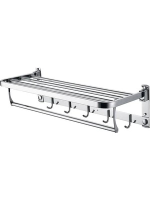 60 cm Paslanmaz Çelik Kancalı Havluluk - Şık ve Fonksiyonel