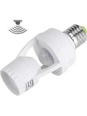 Lunatic Parcbeny 24272 360° Pır Hareket Sensörlü E27 Lamba Duy Uyumlu Adaptörü Zaman Ayarlı Ac 100V-240V 60W Max