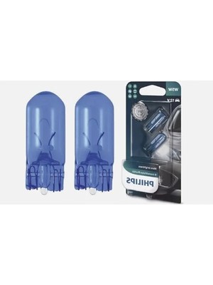 12V T10 W5W 2'li Ampul Seti - Yüksek Parlaklık