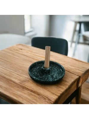 Palo Santo Tütsülük, Oval Şekilli, Siyah Seramik