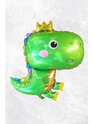 Yeşil Renkli Dinozor Temalı Folyo Balon