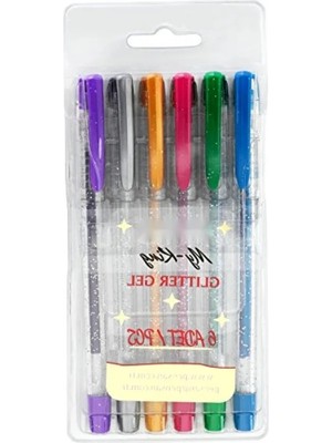 Simli Jel Kalem Seti, 6'lı, 0.5 mm Uç