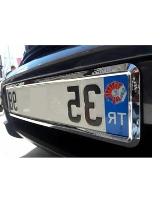 2 Adet Krom Plakalık, Yeni Nesil Krom Plaka Altlığı ile Şık Görünüm