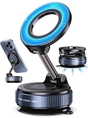 Sogud Magsafe Manyetik Araç Telefon Tutucu Vakumlu Vantuzlu, 360° Döner Telefon Standı, Güçlü N52 Mıknatıs, Cam ve Masa Uyumlu Araç Içi Telefon Tutucu, iPhone Samsung Xiaomi Huawei Tüm Telefonlar