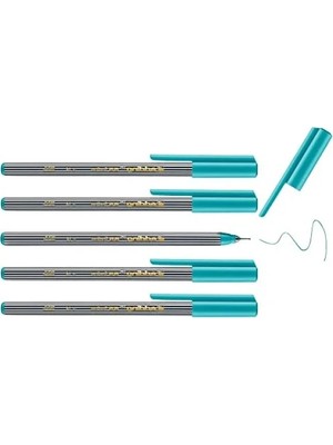0.3 mm Uçlu Turkuaz Fineliner Kalem - 5 Adet