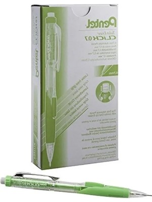 Şeffaf Varil ile Kireç Yeşili Kavrama Mekanik Kalem, 12'li Paket