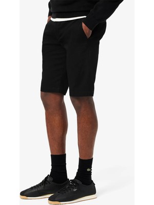 Lacoste Men's Slim Fit Bermuda Shorts Erkek Dar Kesim Pamuk Bermuda Şort Siyah