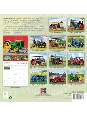 Ala Store Antika Traktörler 2025 Duvar Takvimi, 12" x 12"