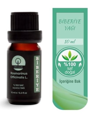 Ala Store Unicuslife% 100 Saf Doğal, Biberiye Yağı (Seyreltilmemiş) 10 ml