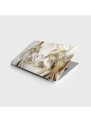 Ala Store Laptop Notebook Pc Kaplama Etiketi Altın Kuğular