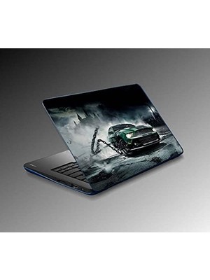 Ala Store Laptop Notebook Pc Kaplama Etiketi Yeşil Araba
